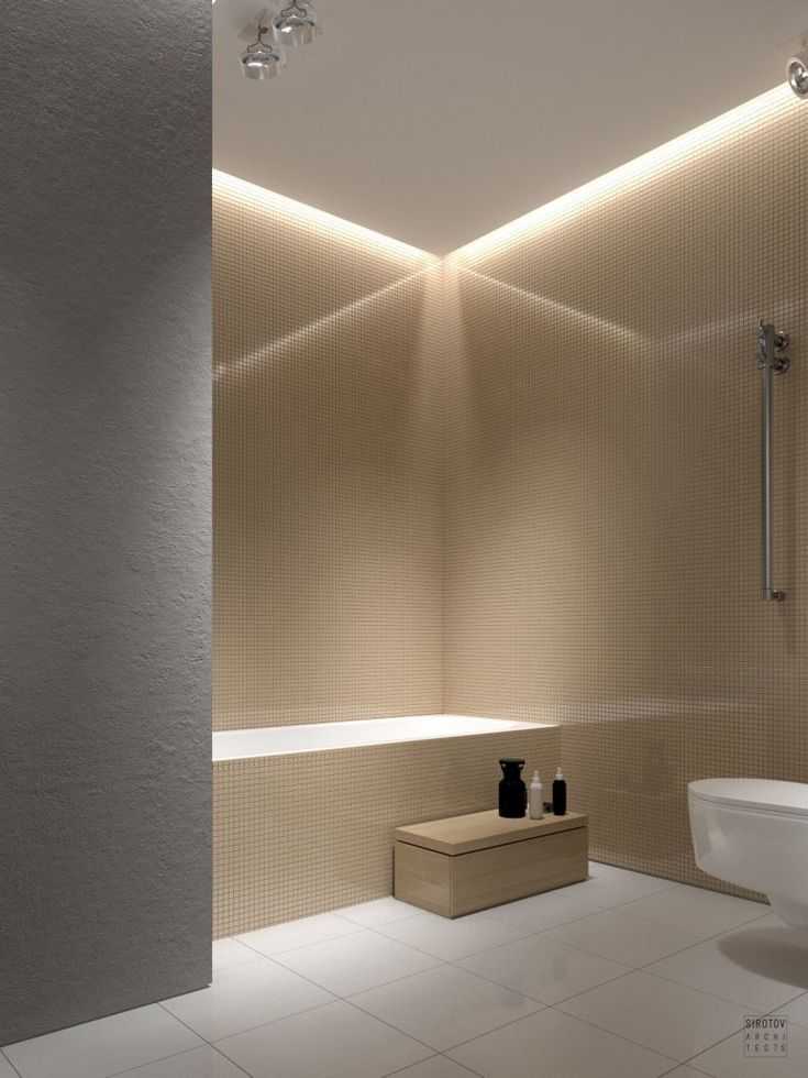 Принимая решение об устройстве ванной комнаты натяжными потолками не лишне заранее продумать расположение и форму светильников.