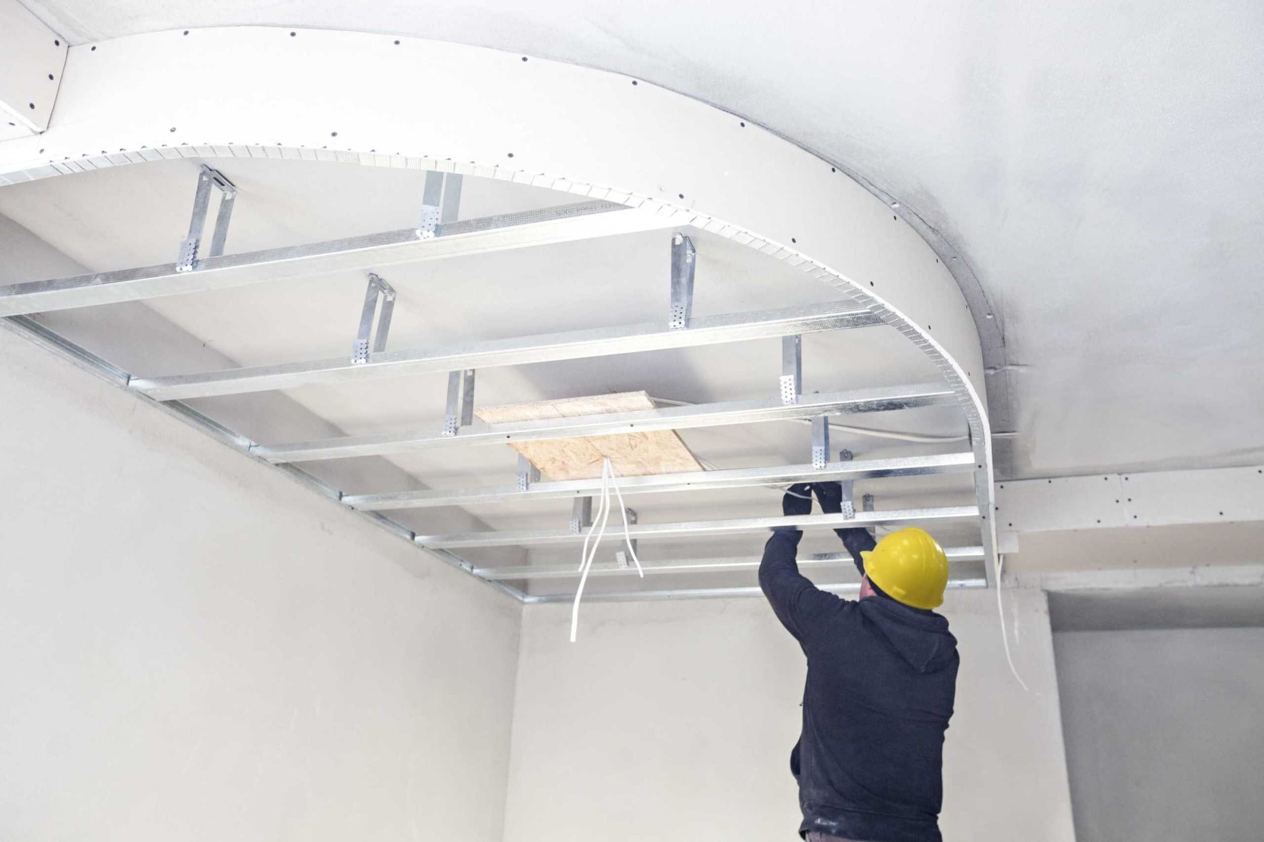 Подвесной потолок из гипсокартона своими руками - пошаговый план работы