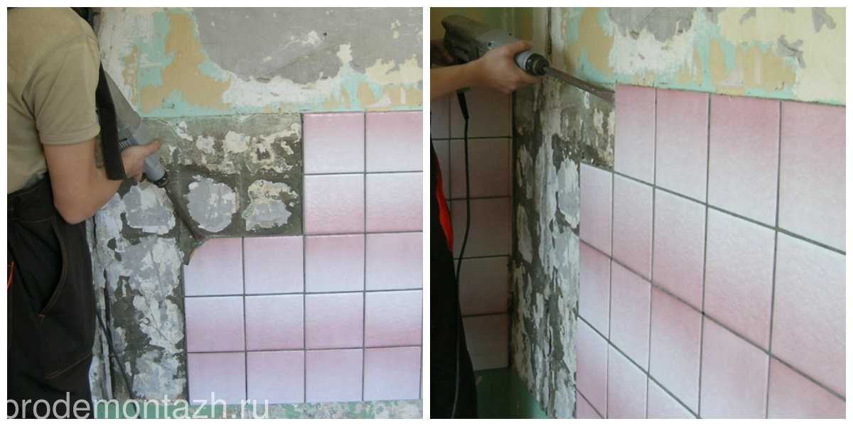 Как аккуратно снять старую кафельную плитку со стен и пола не повредив ее | демонтаж керамической плитки