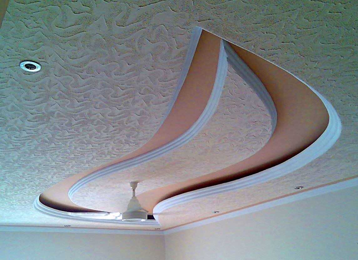 Фигуры на потолок (74 фото): фигурная поверхность из гипсокартона с рисунком и узорами, фигурки из гипса, гипсокартон в спальне
