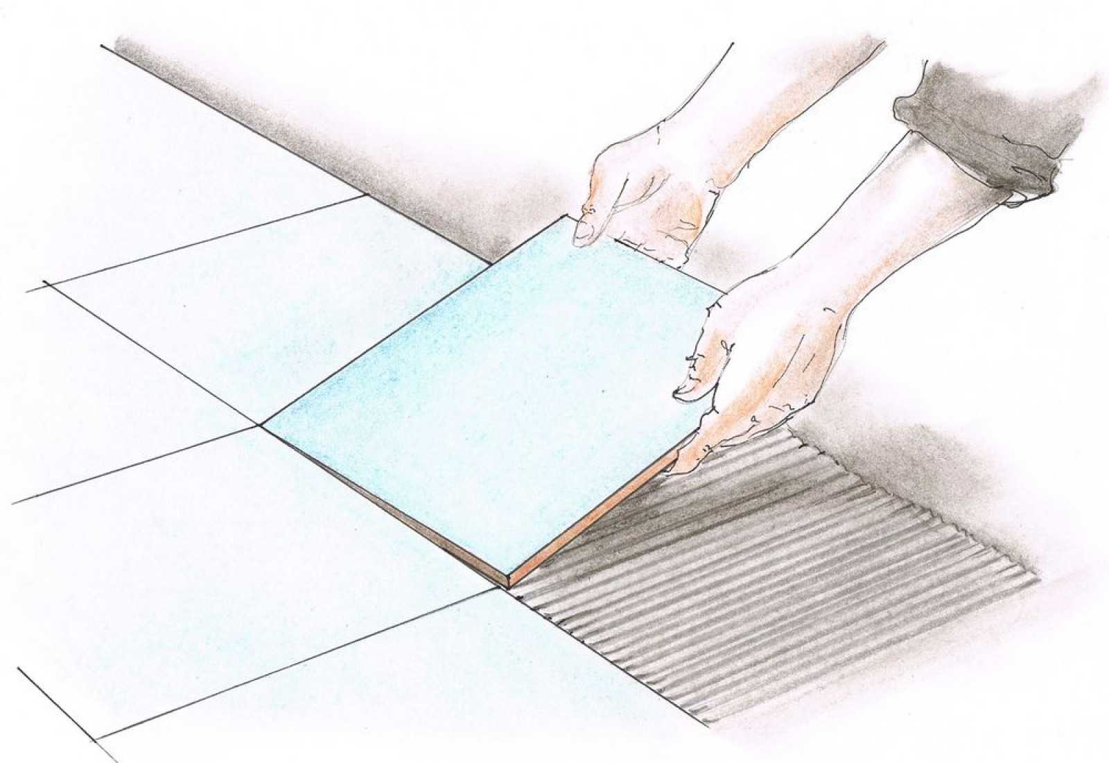 Укладка плитки на пол своими руками: пошаговая инструкция с фото и видео