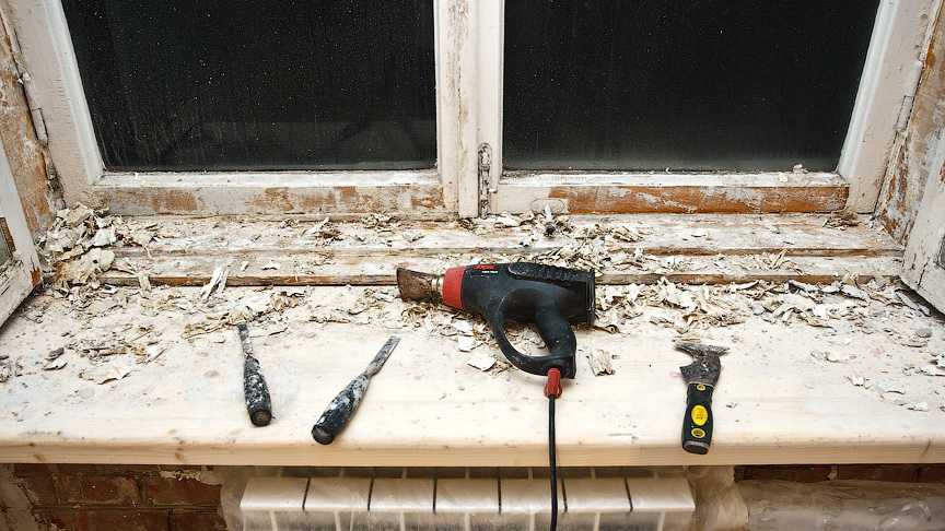 Реставрация бетонного подоконника своими руками