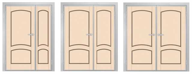 Межкомнатные двойные двери. размеры распашных межкомнатных дверей