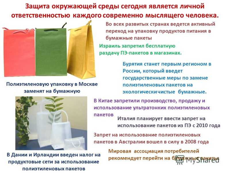 Какой пакет взять в магазине: полиэтиленовый или бумажный