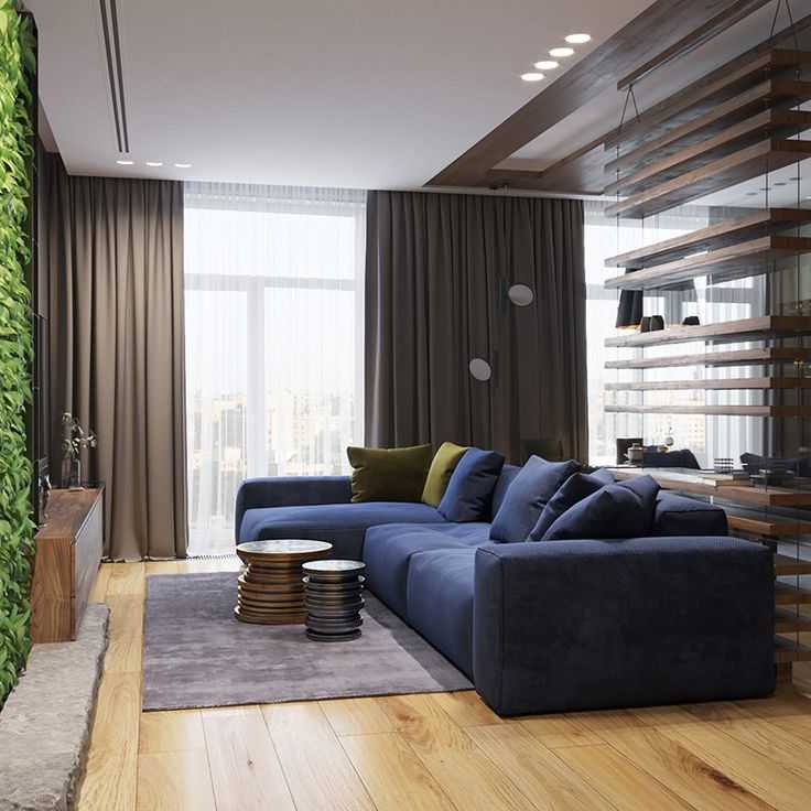 Дизайн комнаты: как обустроить интерьер маленькой и большой комнаты для двоих взрослых с диваном
 - 40 фото