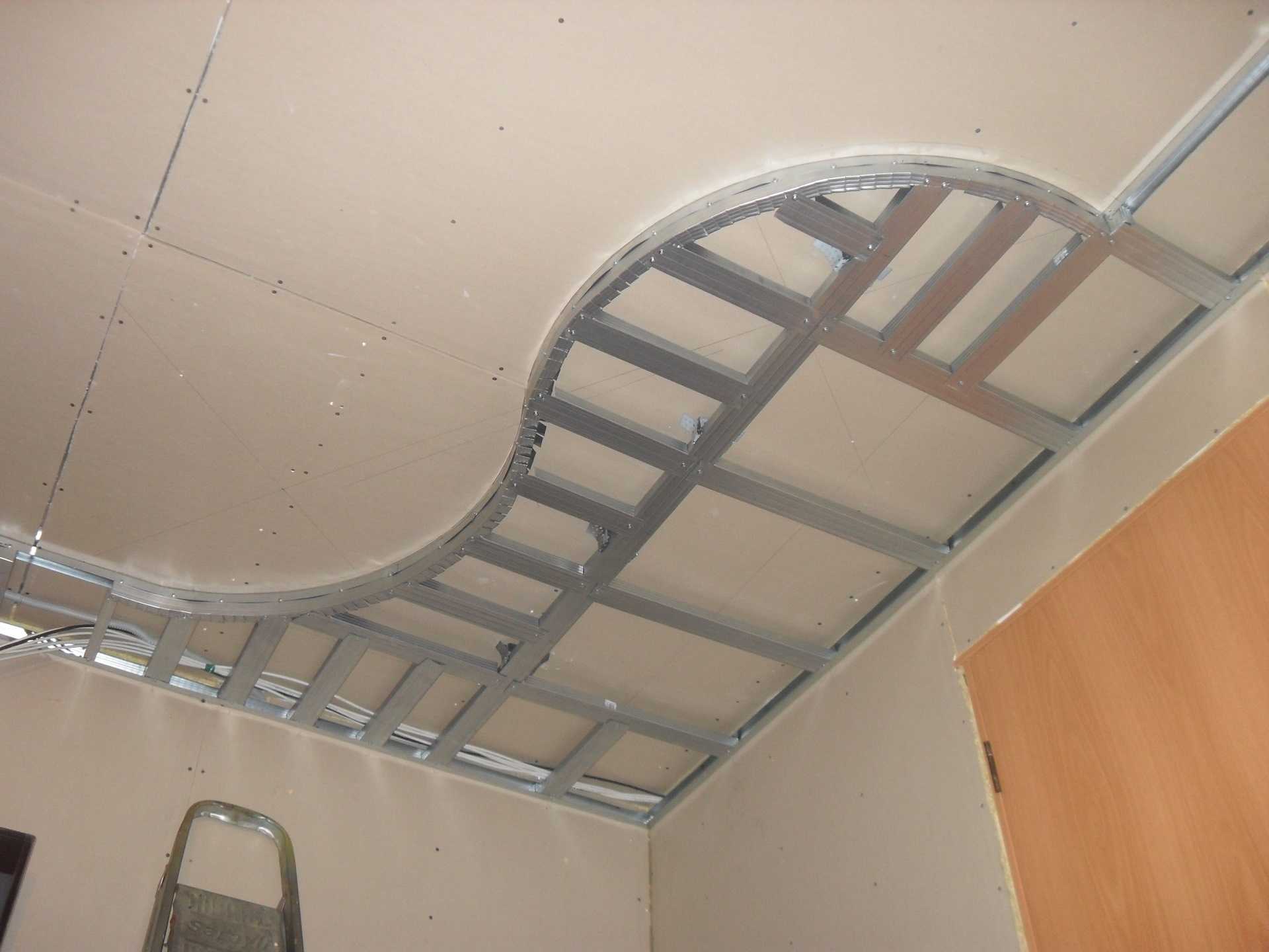 Одноуровневый потолок из гипсокартона своими руками: как сделать потолок из гипсокартона самостоятельно
