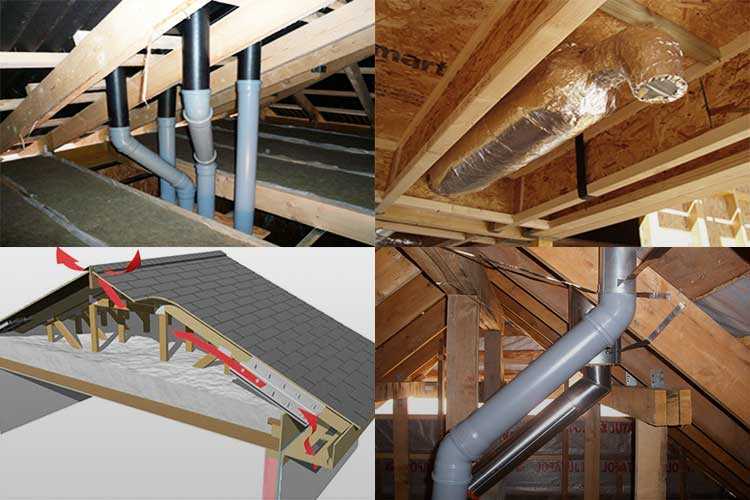 Установка вентиляционных труб на крыше: пластиковые вытяжные для вентиляции частного дома