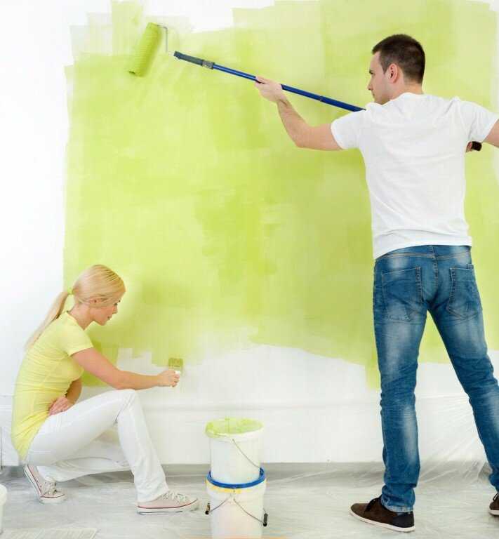 Поэтапные работы покраски стен - remontzhilya.ru