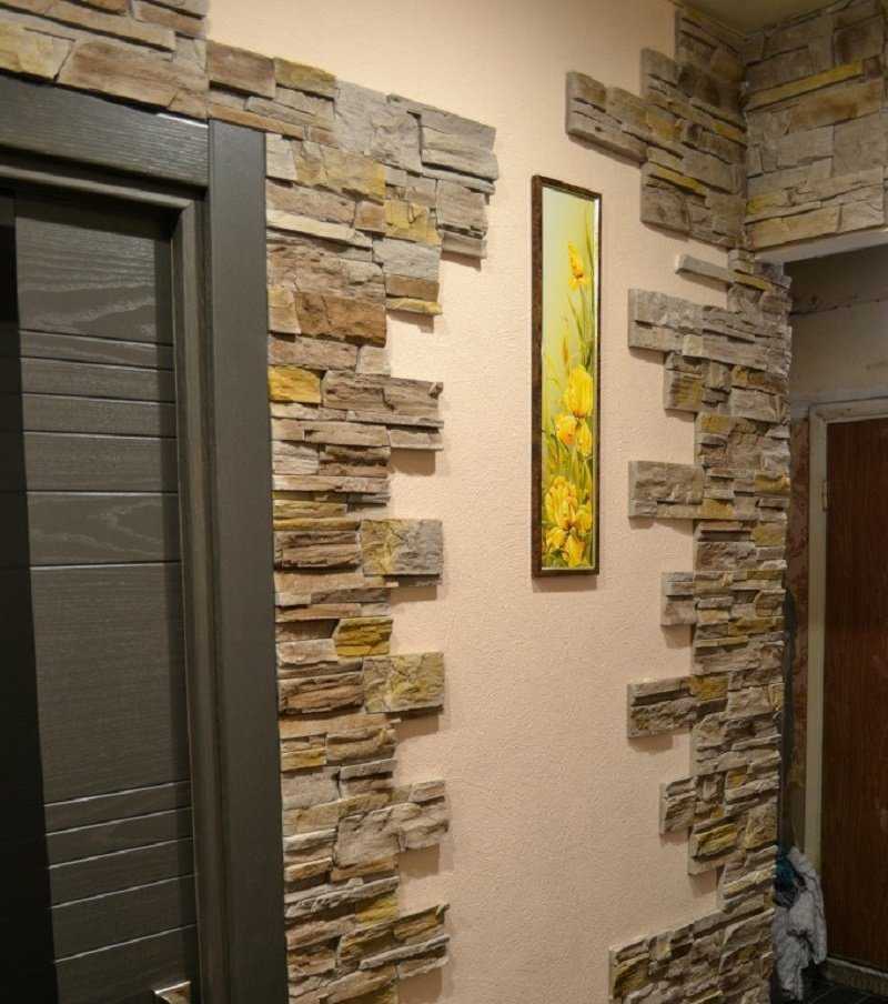 Лучшие идеи по отделке стен в квартире декоративным камнем и обоями