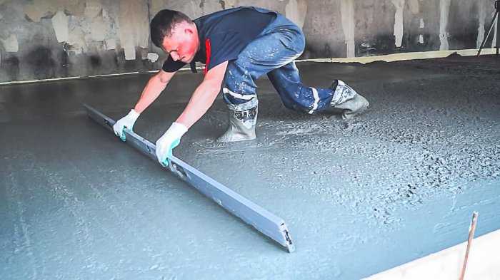Устройство бетонных полов - порядок проведения работ