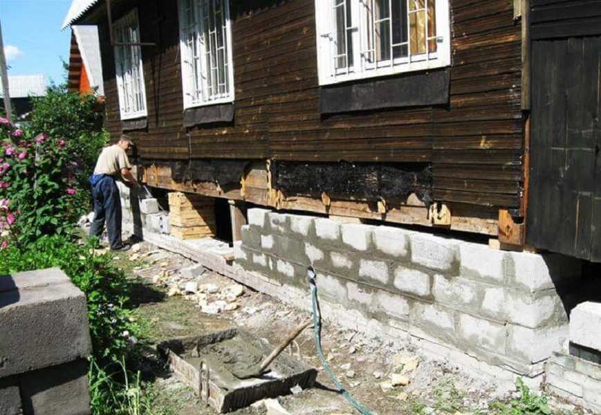 Ремонт, укрепление, усиление фундамента кирпичного дома своими руками