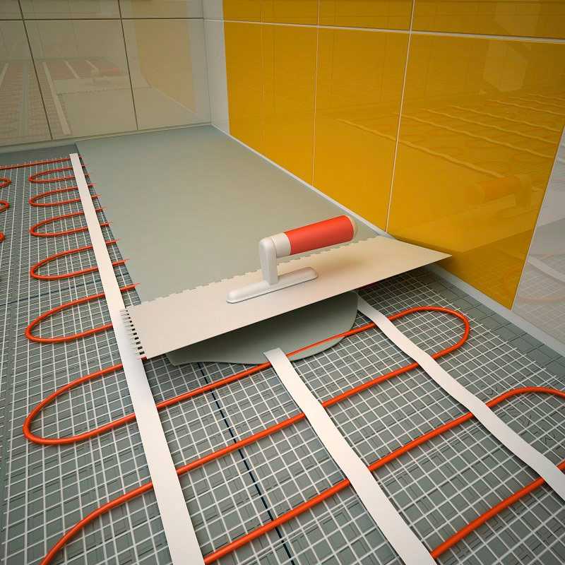 Теплый пол под плитку (104 фото): какой теплый пол лучше выбрать - кабельный или стержневой, какие маты использовать на кухне, отзывы