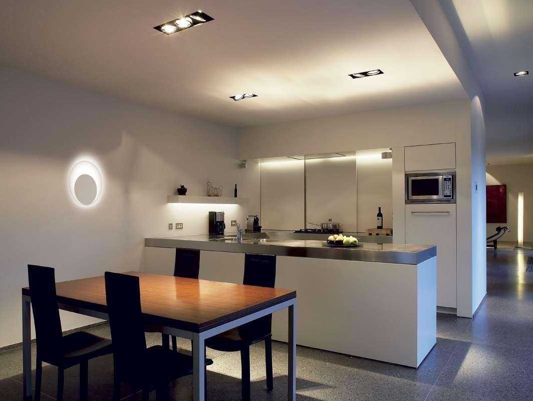 Освещение на кухне: выбор светильников, ламп, подсветка