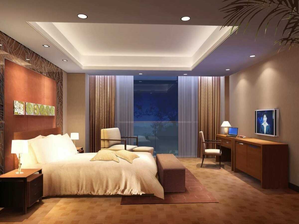 Дизайн потолка в спальне: красивые идеи оформления интерьера