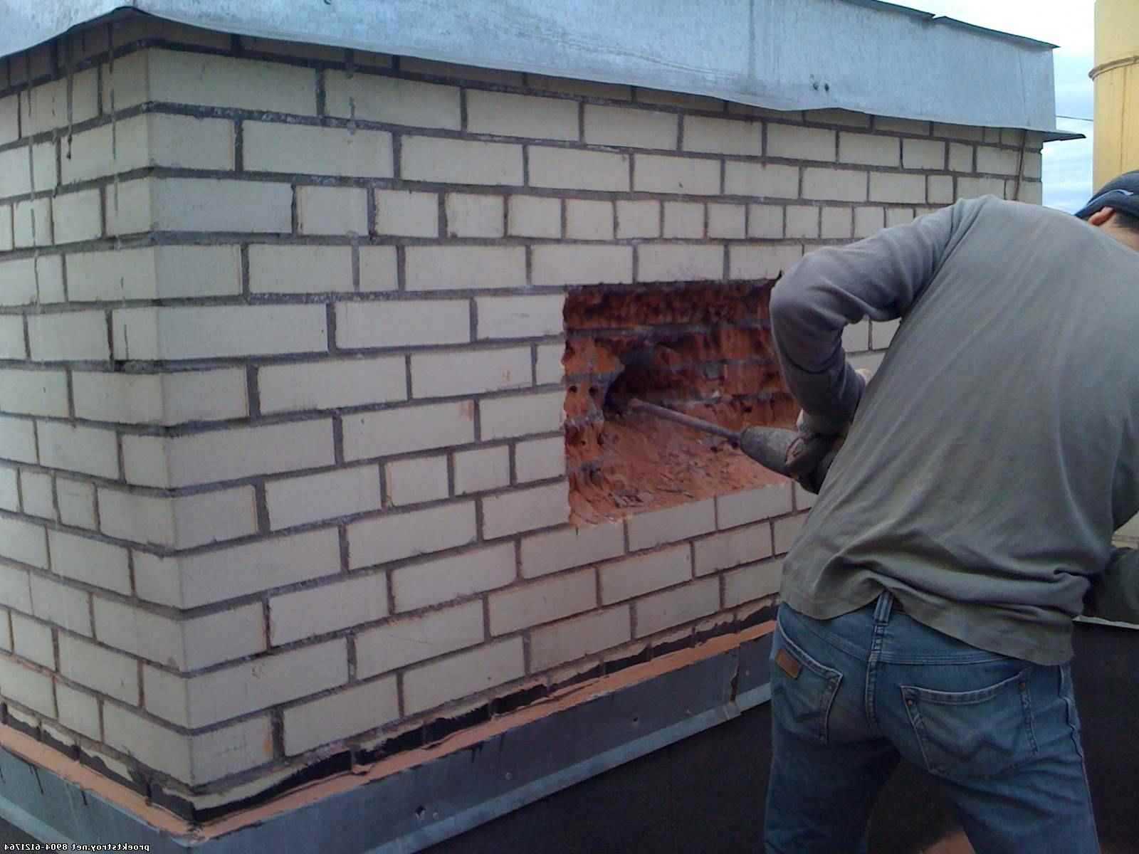 Что делать, если необходим ремонт кирпичной кладки стен, отдельными местами?