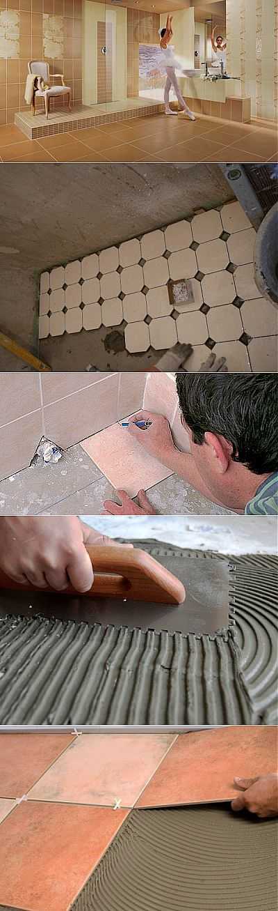 Особенности укладки плитки на пол и на стены: материалы и процесс монтажа