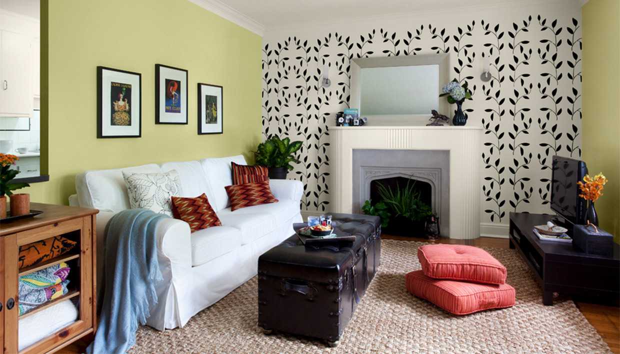 Дизайн обоев (159 фото): варианты ремонта квартиры и поклейки, идеи декора спален 2021, комнаты с разной расцветкой стен